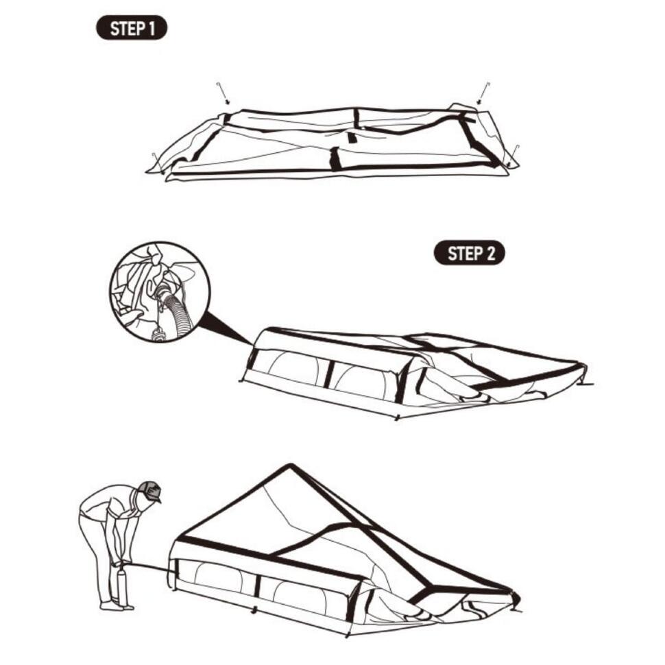 Надувная палатка Naturehike NH20ZP010 Air-Pole 12.0 Quicksand gold