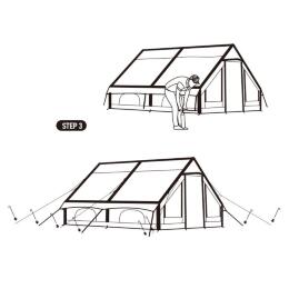 Надувная палатка Naturehike NH20ZP010 Air-Pole 12.0 Quicksand gold