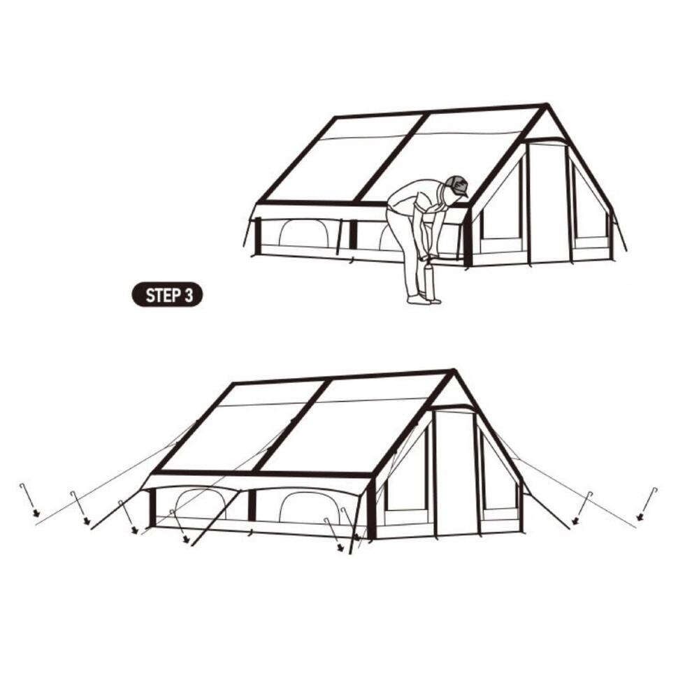 Надувная палатка Naturehike NH20ZP010 Air-Pole 12.0 Quicksand gold