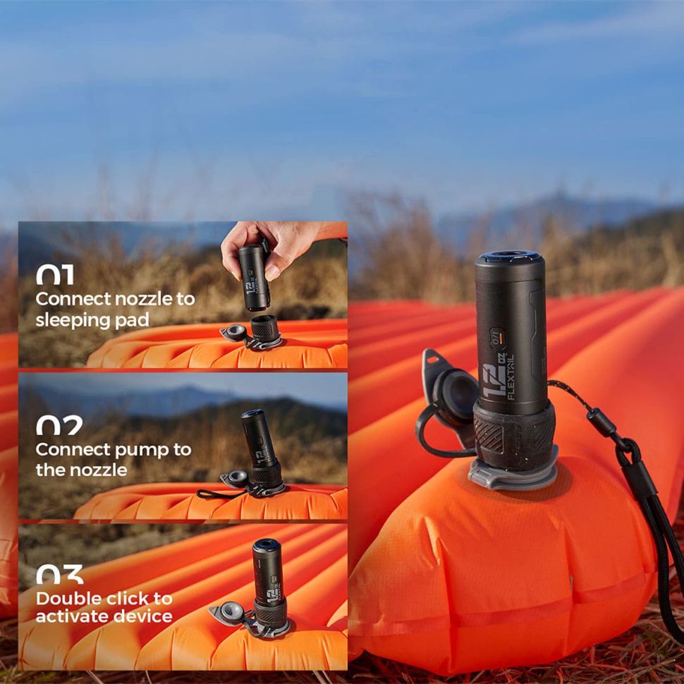 Насос портативный FlexTail Zero Pump, black