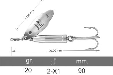 Блесна Lukris Spinner Popper LoBer 90mm,
