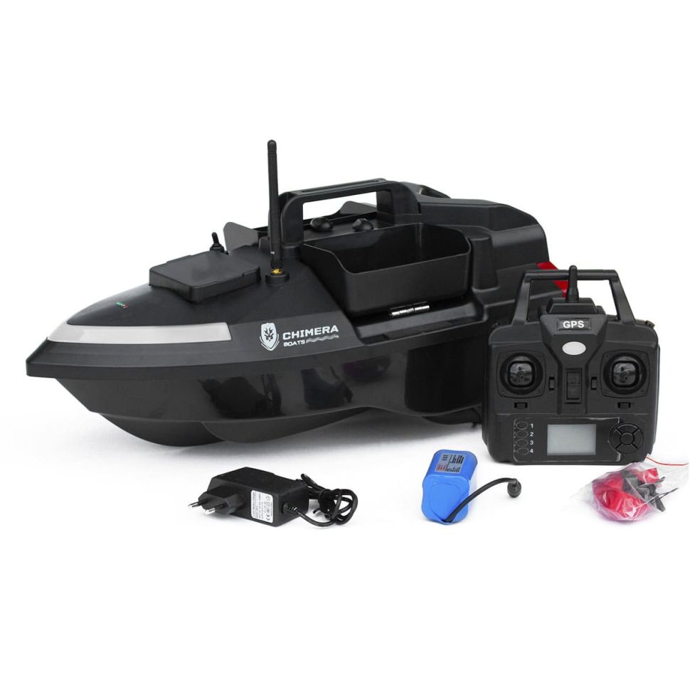 Кораблик закормочный Chimera Boats FlyTec V020 2кг загрузка, радиус 500 м, 12000 Mah, GPS 40 тчк