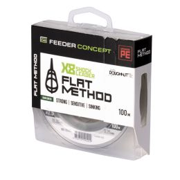 Шок-лидер плетёный Feeder Concept Flat Method х8 Shock Leader Dark Green