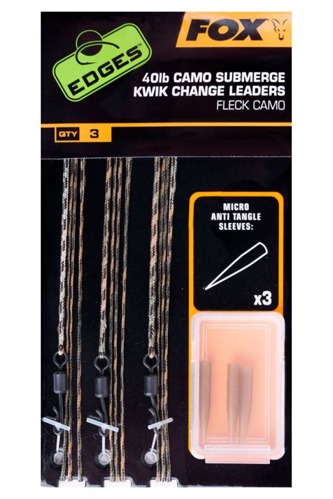 Комплект оснасток FOX Edges Camo Submerge Leaders Kwik Change