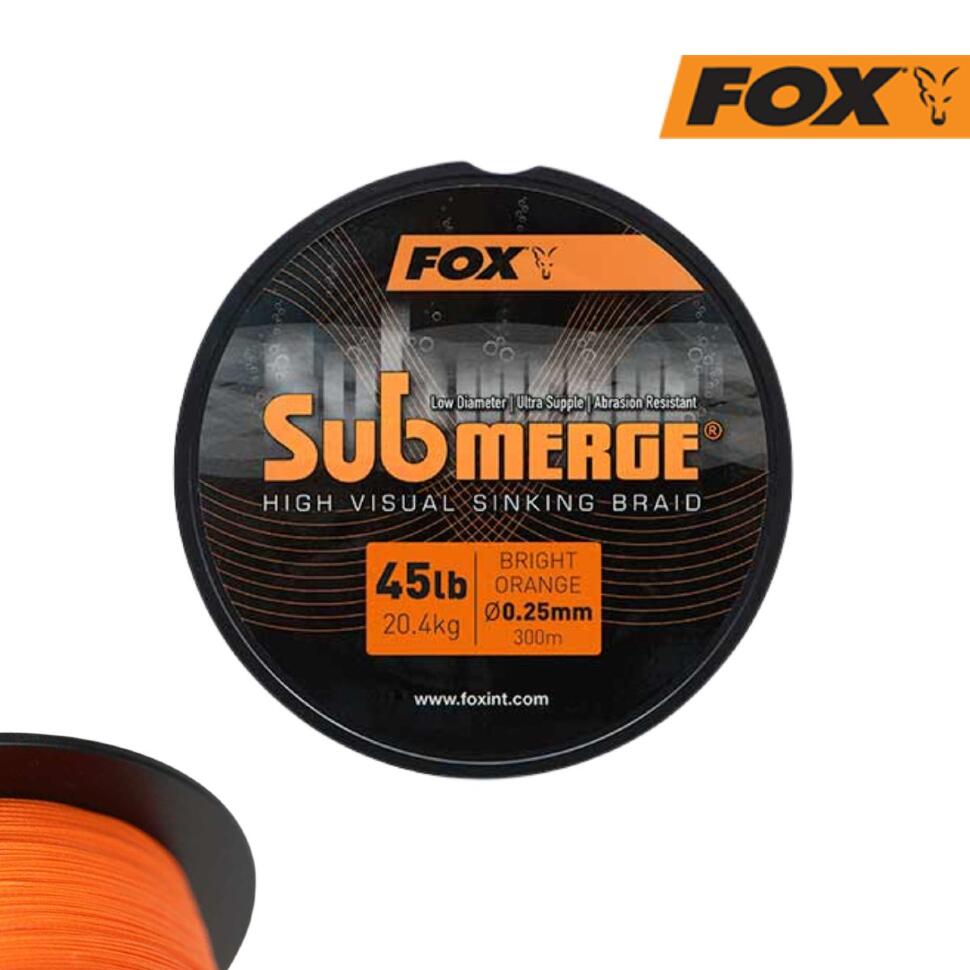 Леска плетеная FOX Submerge Orange 300m