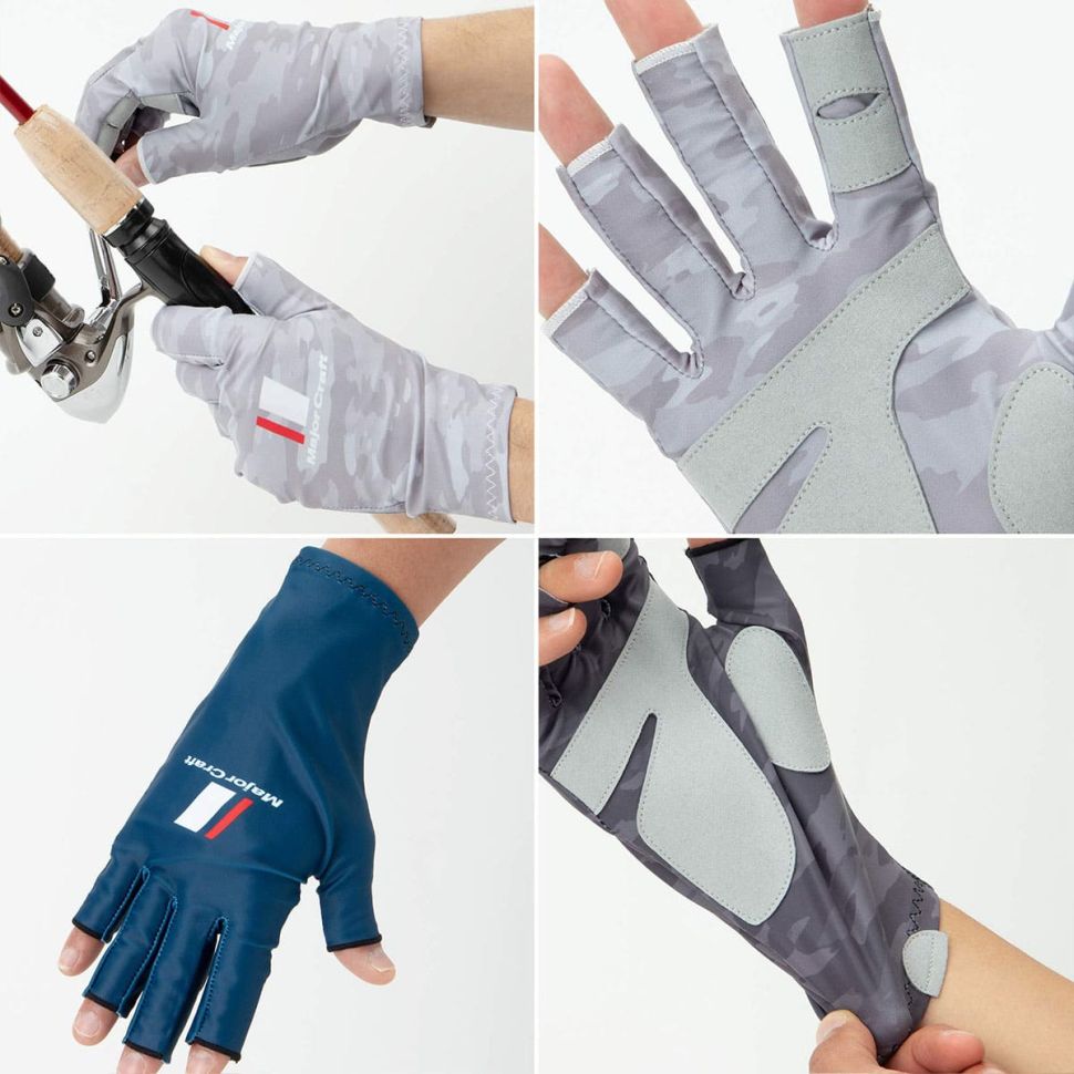 Перчатки Major Craft Gloves Sun Protection Dark Grey UPF 50+