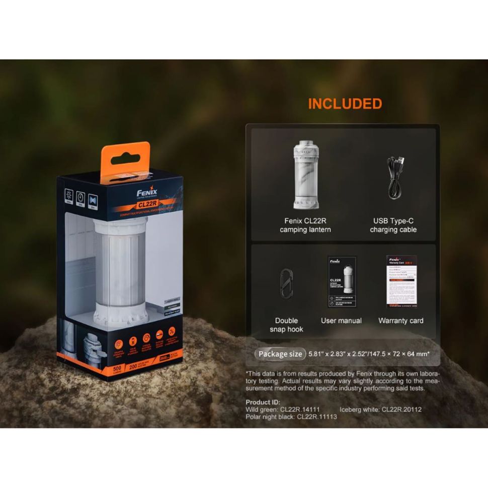 Фонарь кемпинговый Fenix CL22R LED Camping Light