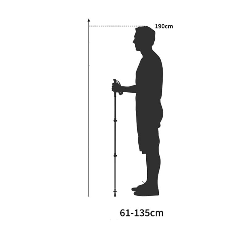 Телескопические треккинговые палки 62-135 cm, Naturehike ST01, 3 части, NH17D001-Z