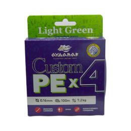 Плетеный шнур Aydahar Custom PE X4 Light Green 100m