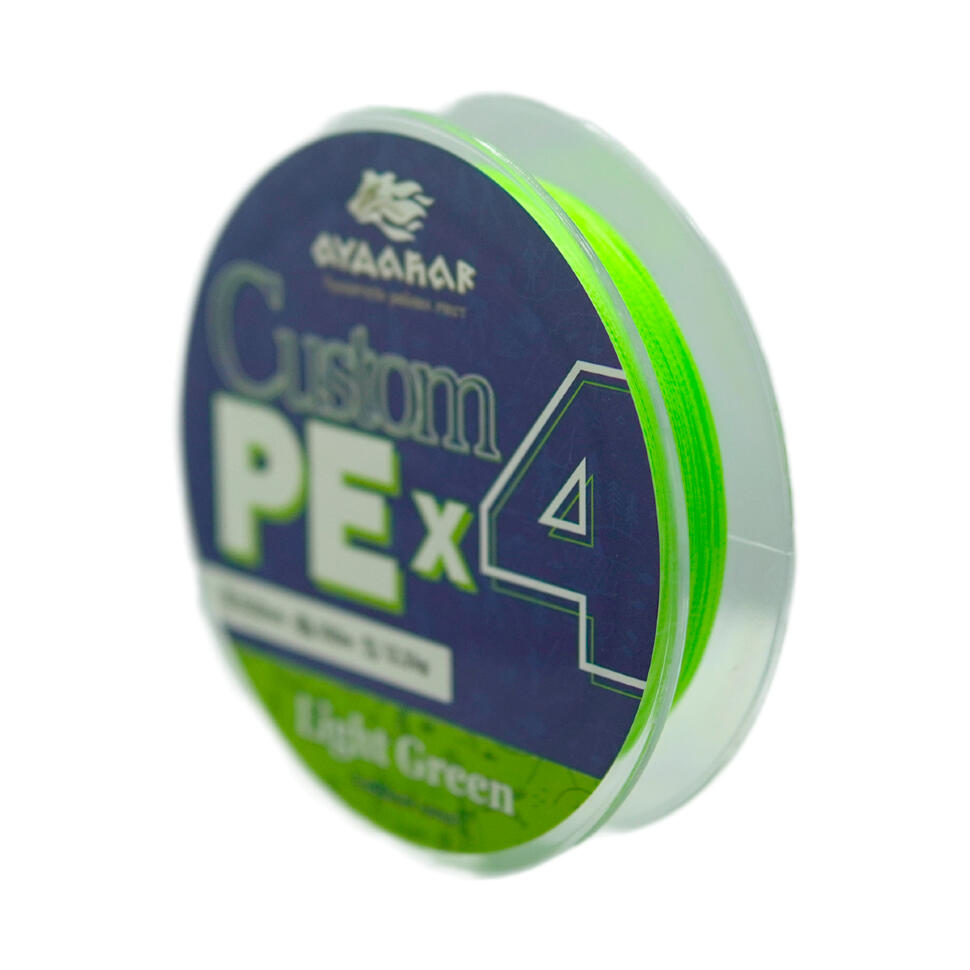 Плетеный шнур Aydahar Custom PE X4 Light Green 100m