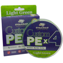 Плетеный шнур Aydahar Custom PE X4 Light Green 100m