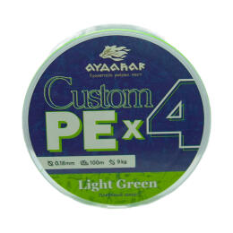 Плетеный шнур Aydahar Custom PE X4 Light Green 100m
