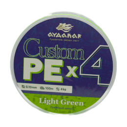 Плетеный шнур Aydahar Custom PE X4 Light Green 100m