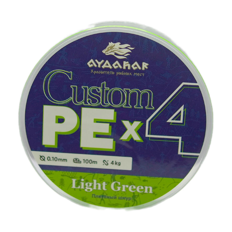 Плетеный шнур Aydahar Custom PE X4 Light Green 100m