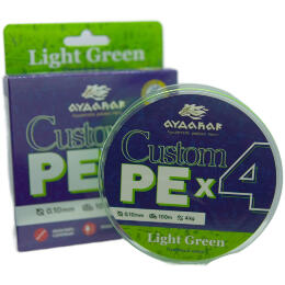 Плетеный шнур Aydahar Custom PE X4 Light Green 100m