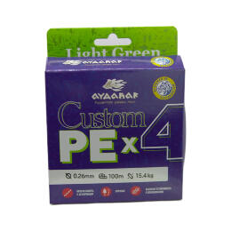 Плетеный шнур Aydahar Custom PE X4 Light Green 100m