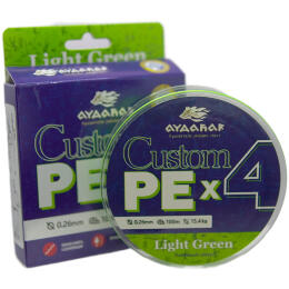 Плетеный шнур Aydahar Custom PE X4 Light Green 100m