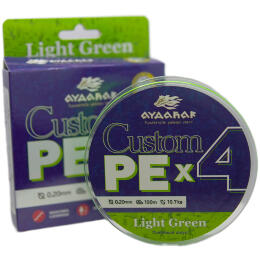 Плетеный шнур Aydahar Custom PE X4 Light Green 100m