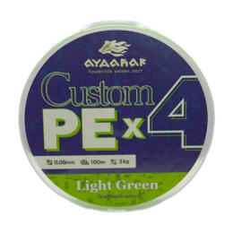 Плетеный шнур Aydahar Custom PE X4 Light Green 100m
