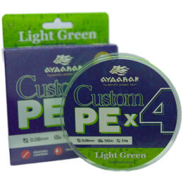 Плетеный шнур Aydahar Custom PE X4 Light Green 100m