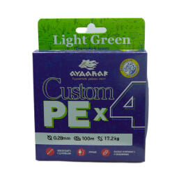 Плетеный шнур Aydahar Custom PE X4 Light Green 100m