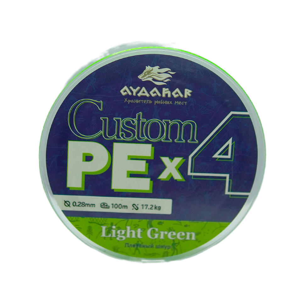 Плетеный шнур Aydahar Custom PE X4 Light Green 100m