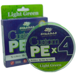 Плетеный шнур Aydahar Custom PE X4 Light Green 100m