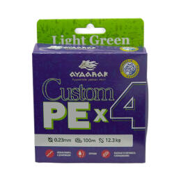 Плетеный шнур Aydahar Custom PE X4 Light Green 100m