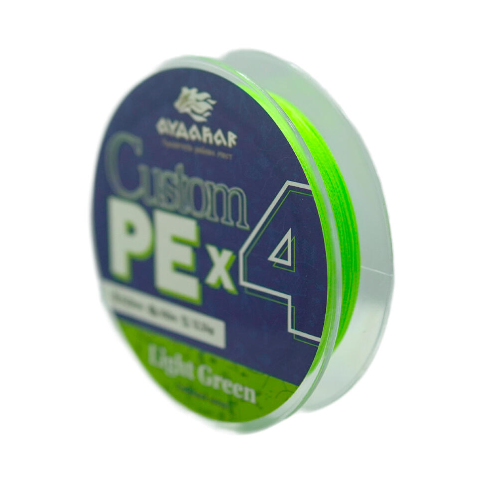 Плетеный шнур Aydahar Custom PE X4 Light Green 100m