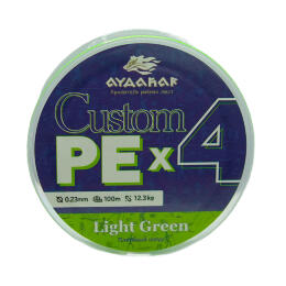 Плетеный шнур Aydahar Custom PE X4 Light Green 100m