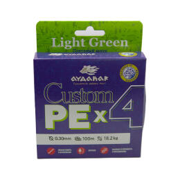 Плетеный шнур Aydahar Custom PE X4 Light Green 100m