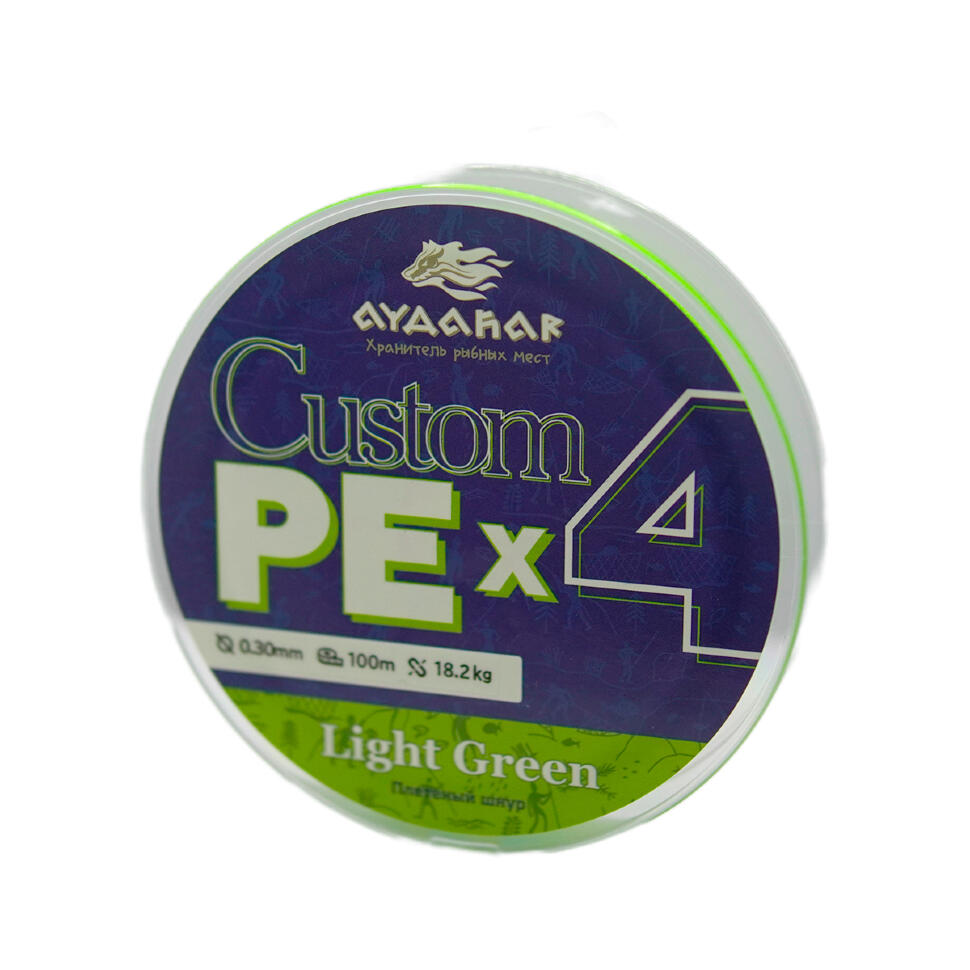 Плетеный шнур Aydahar Custom PE X4 Light Green 100m