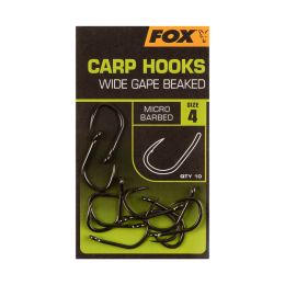 Крючки карповые Fox Carp Hooks Wide Gape Beaked Size