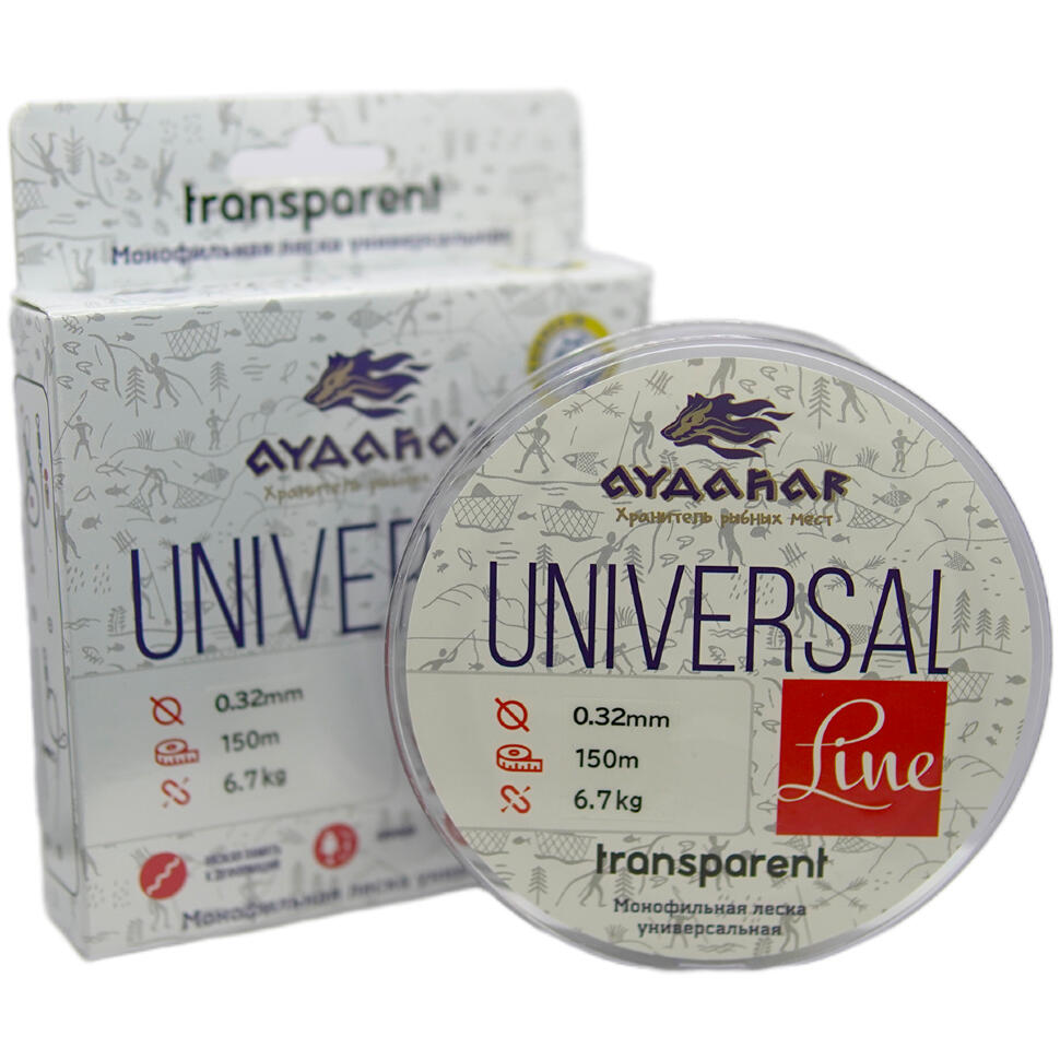 Леска монофильная Aydahar 3D Nylon Normal Quality 150m Clear Universal Line