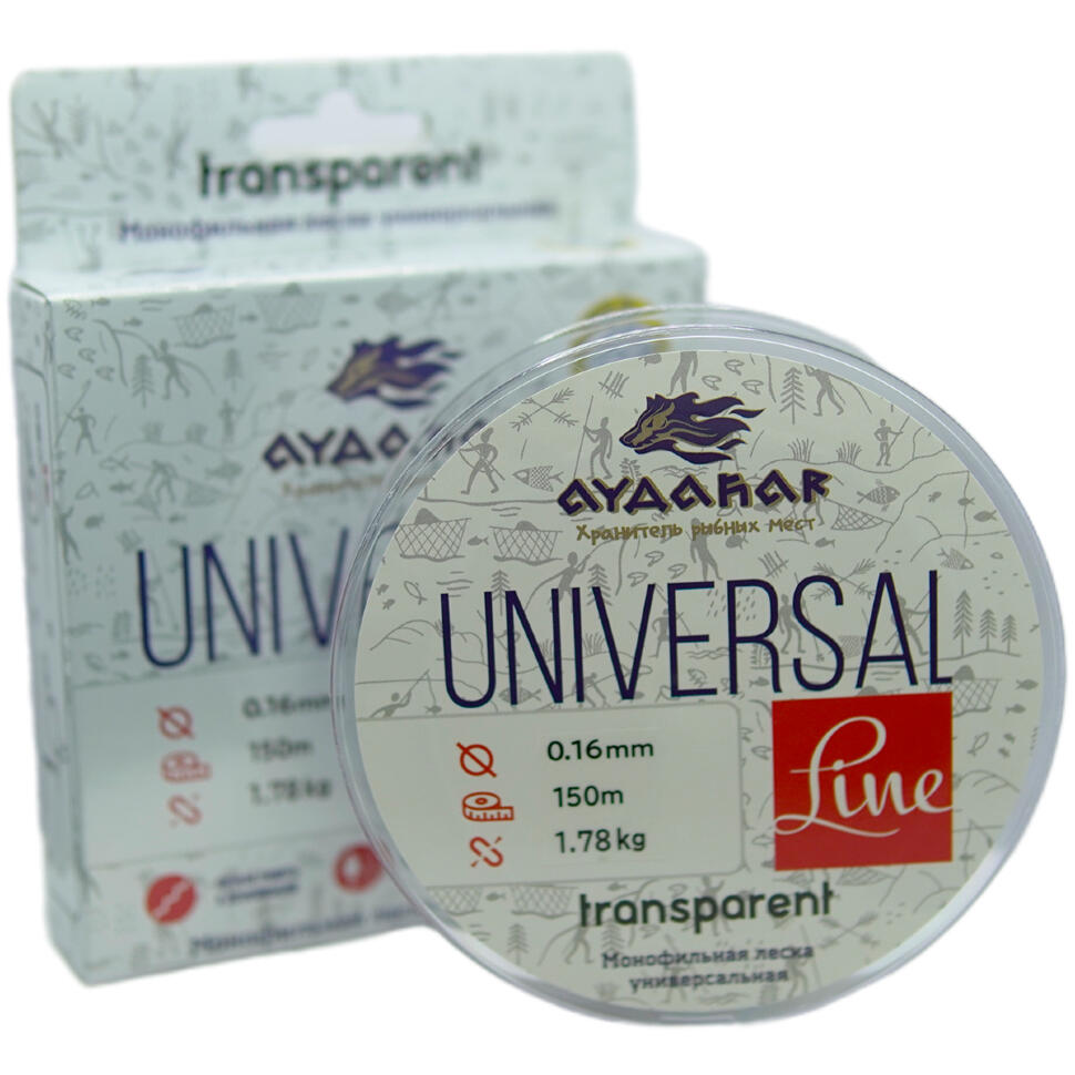 Леска монофильная Aydahar 3D Nylon Normal Quality 150m Clear Universal Line