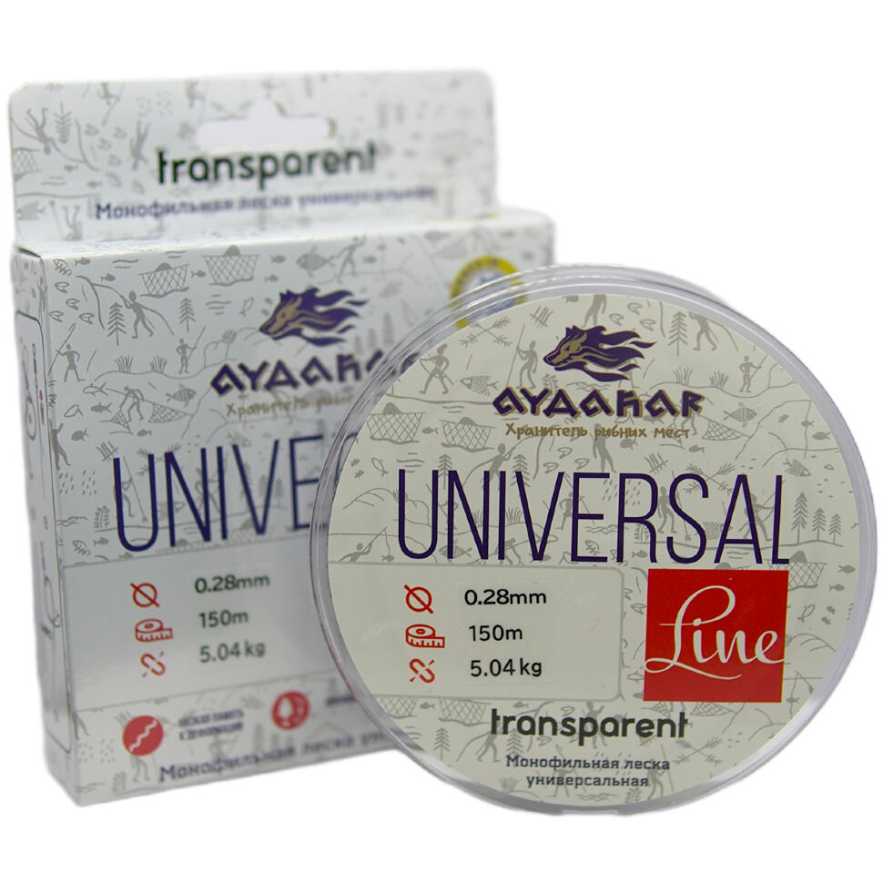 Леска монофильная Aydahar 3D Nylon Normal Quality 150m Clear Universal Line