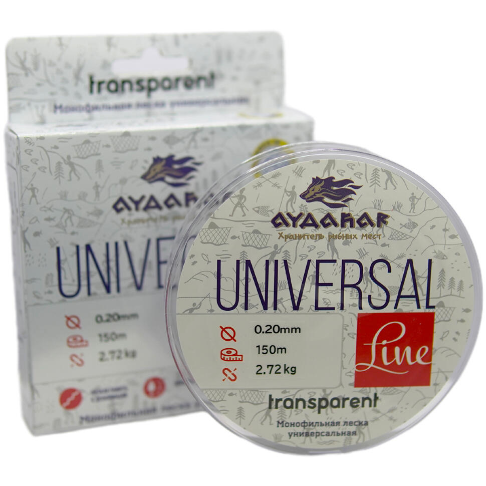 Леска монофильная Aydahar 3D Nylon Normal Quality 150m Clear Universal Line