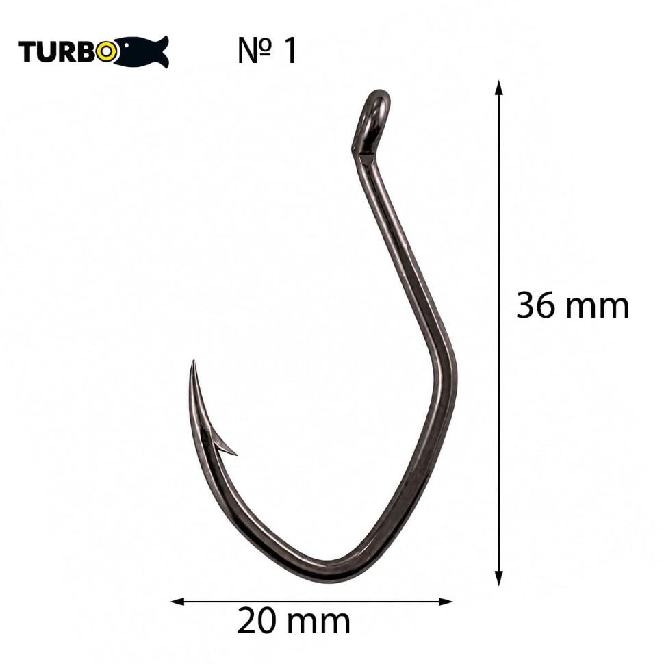 Крючки TURBO Hanna Catfish (Black nickel)