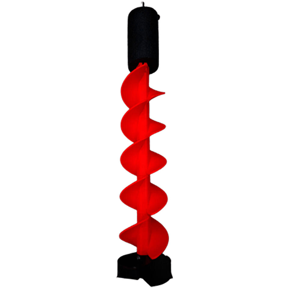 Шнек ледобура IceCube для шуруповерта пластиковый,  плавающий, правое вращение IC-SNK-150R-R красный