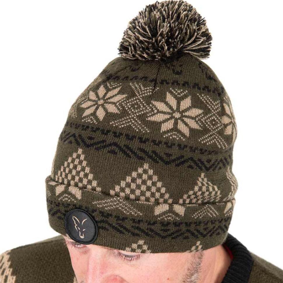 Вязаная шапка с помпоном FOX Festive Bobble Hat