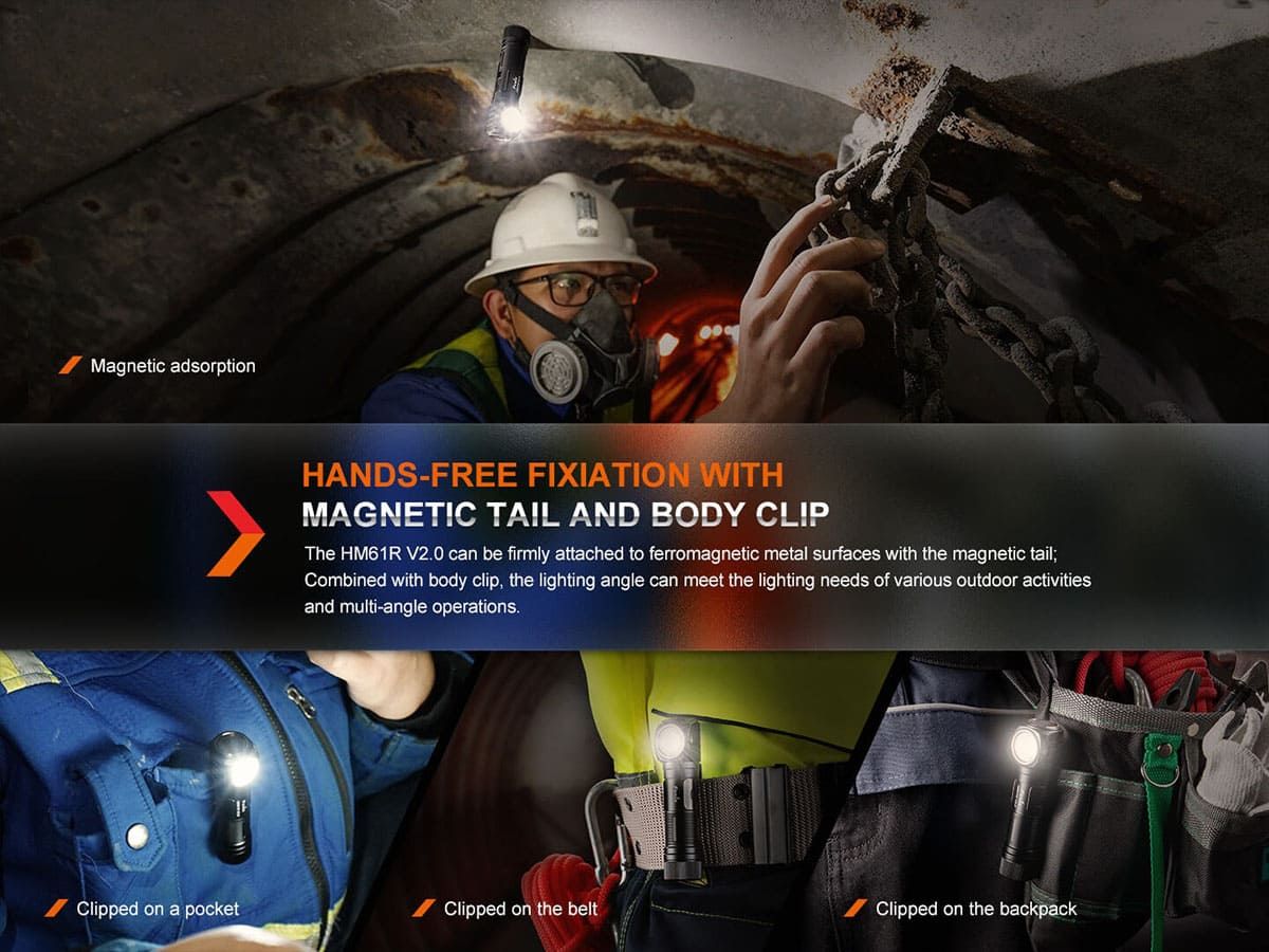 Налобный фонарь Fenix HM61R V2.0 1600 Lumens
