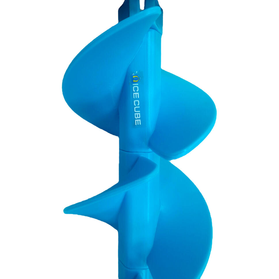 Шнек ледобура IceCube для шуруповерта пластиковый,  плавающий, правое вращение IC-SNK-150R-B голубой