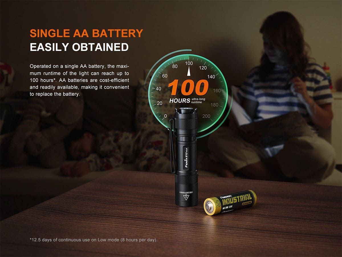 Компактный фонарик Fenix E12 V3.0 200 Lumens