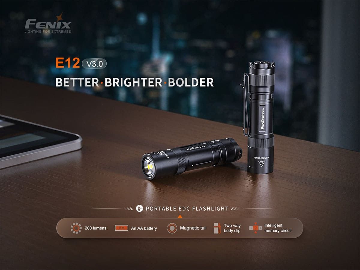 Компактный фонарик Fenix E12 V3.0 200 Lumens