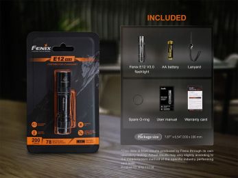 Компактный фонарик Fenix E12 V3.0 200 Lumens