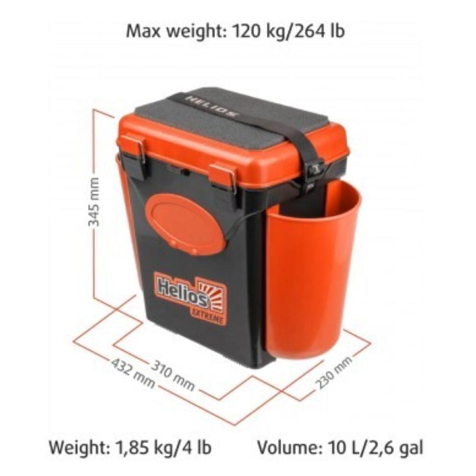 Ящик для зимней рыбалки Helios FishBox односекционный 10л