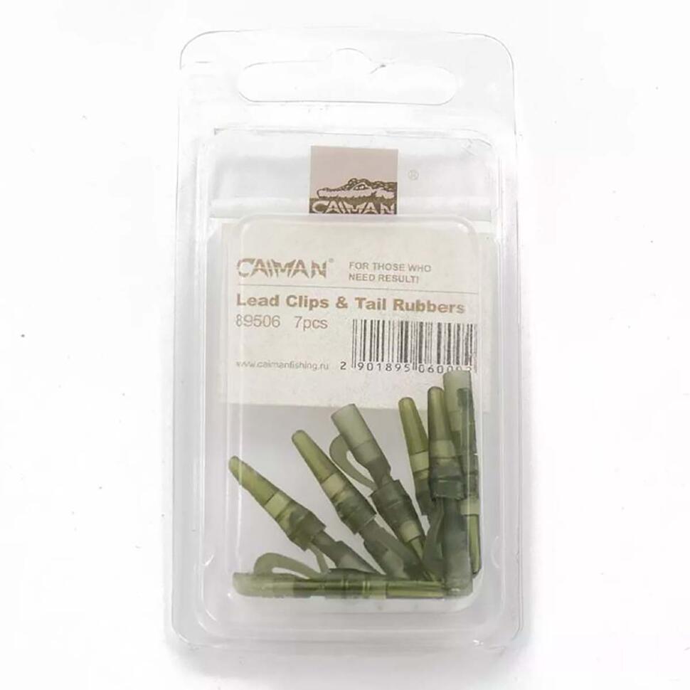 Набор клипс Caiman Lead Clips and Tail Rubbers