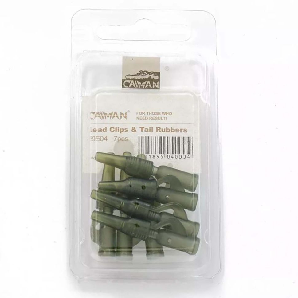 Набор клипс Caiman Lead Clips and Tail Rubbers