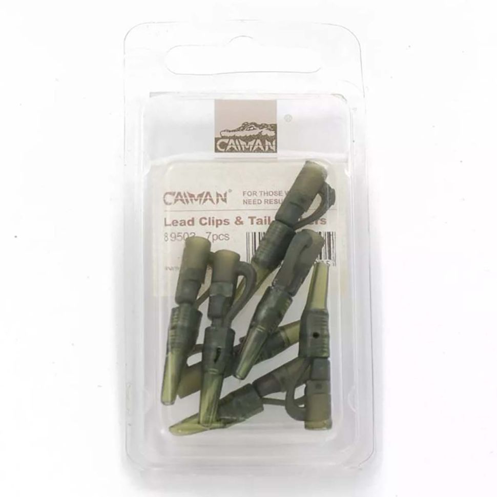 Набор клипс Caiman Lead Clips and Tail Rubbers