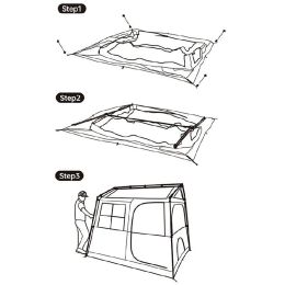 Палатка для глэмпинга Naturehike NH21ZP009 Village 5.0 tent for 3-4 man(with hall pole)
